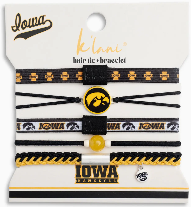 University of Iowa Game Day Hair Tie Bracelets  Medium