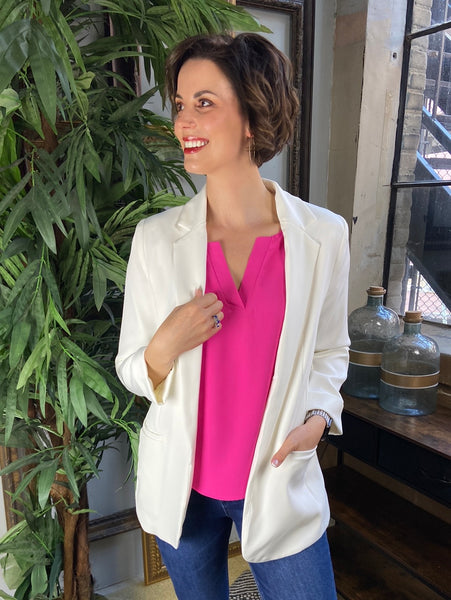 Ivory Blazer with pockets