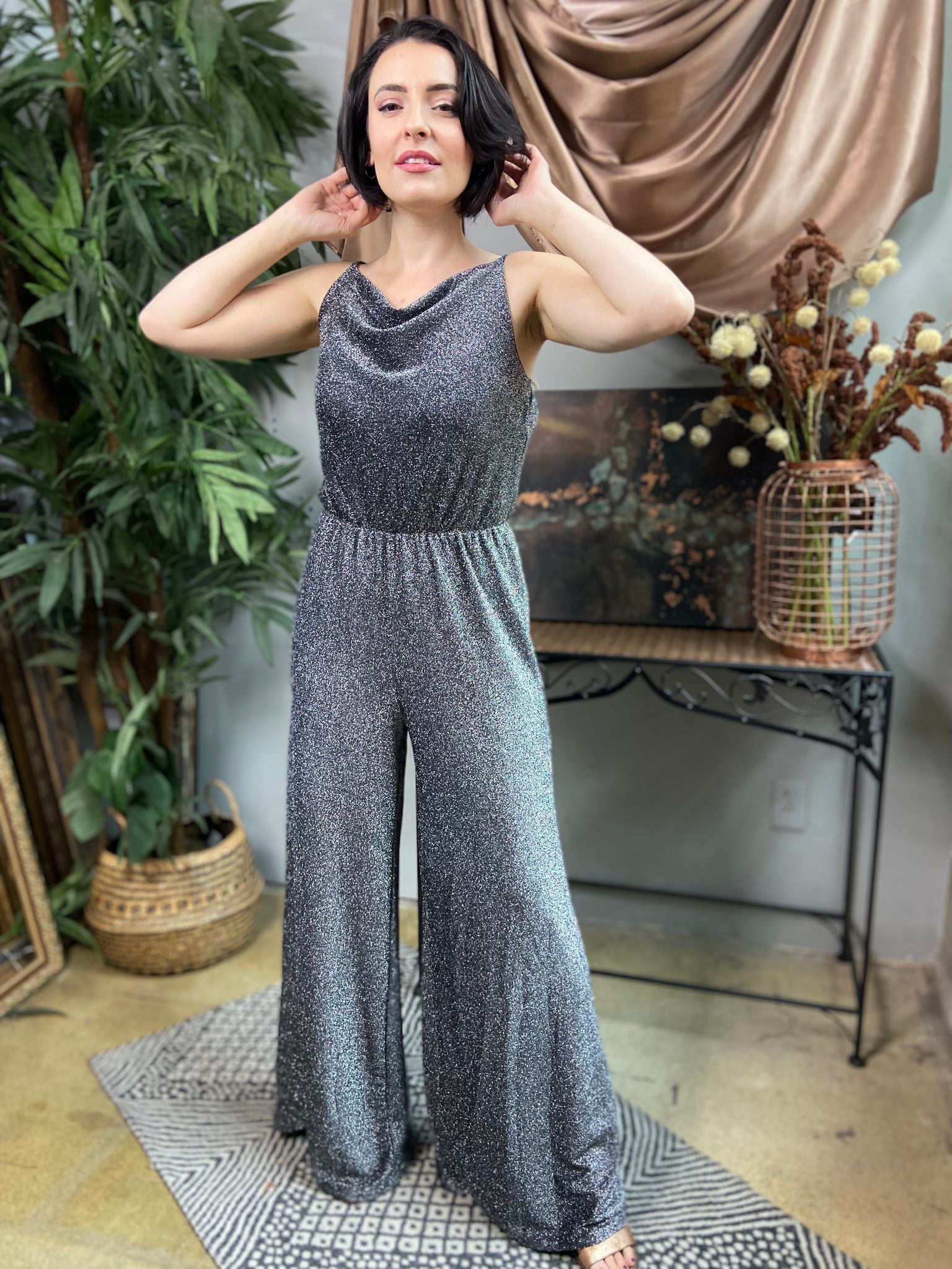 Silver shimmery jumpsuit