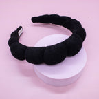Spa Headband - Skincare Headband & Scrunchie Wristband Set: Pink
