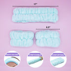 Spa Headband - Skincare Headband & Wristband Set: Mint