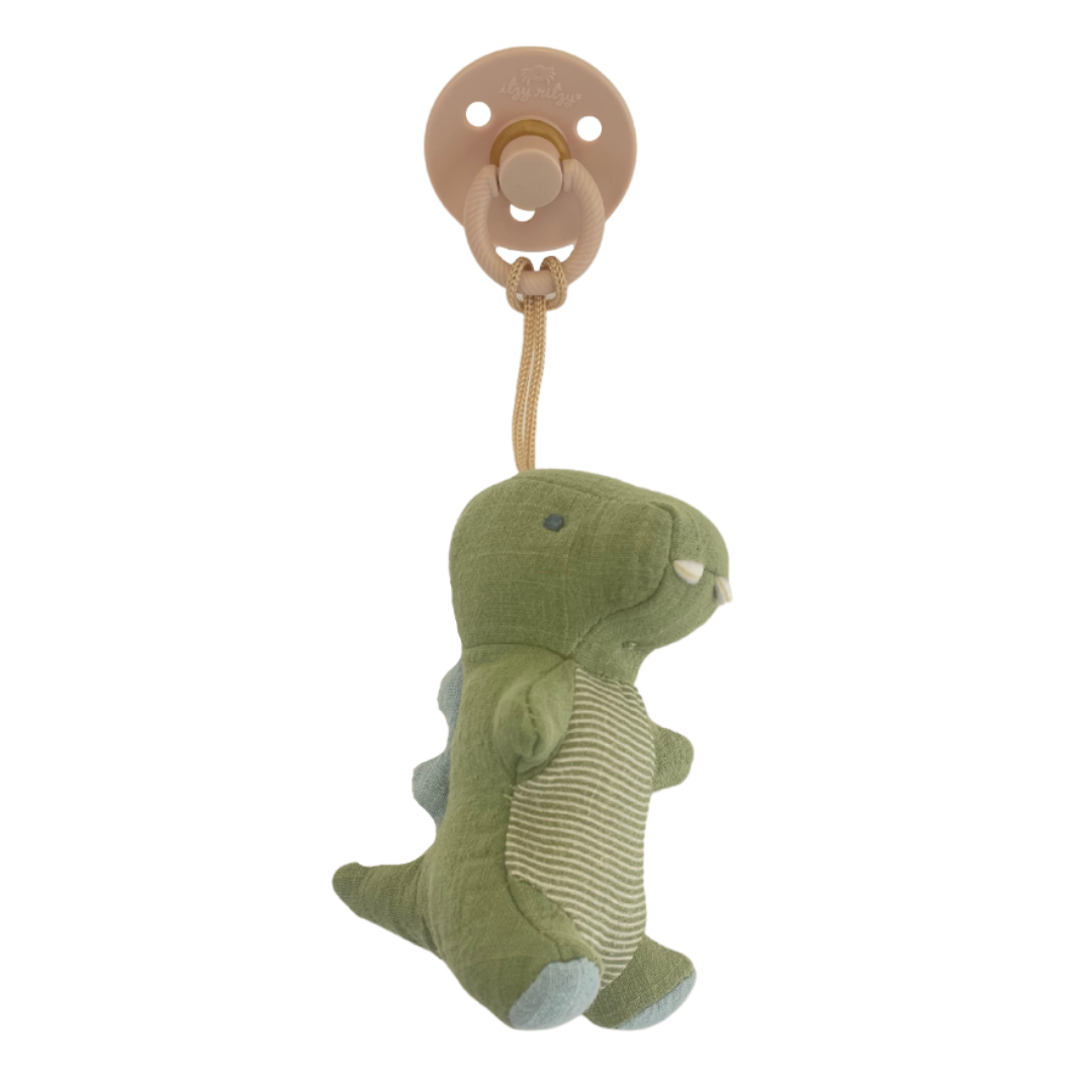 Bitzy Pal Natural Rubber Pacifier & Plush: Bear