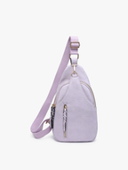 Nikki Dual Compartment Crossbody Sling Bag: Navy