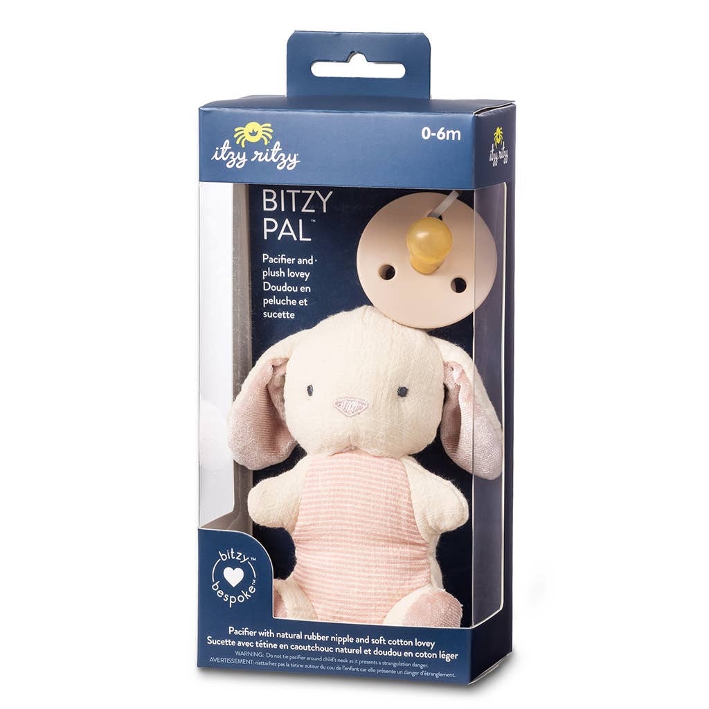 Bitzy Pal Natural Rubber Pacifier & Plush: Bear