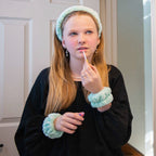 Spa Headband - Skincare Headband & Wristband Set: Leopard Print