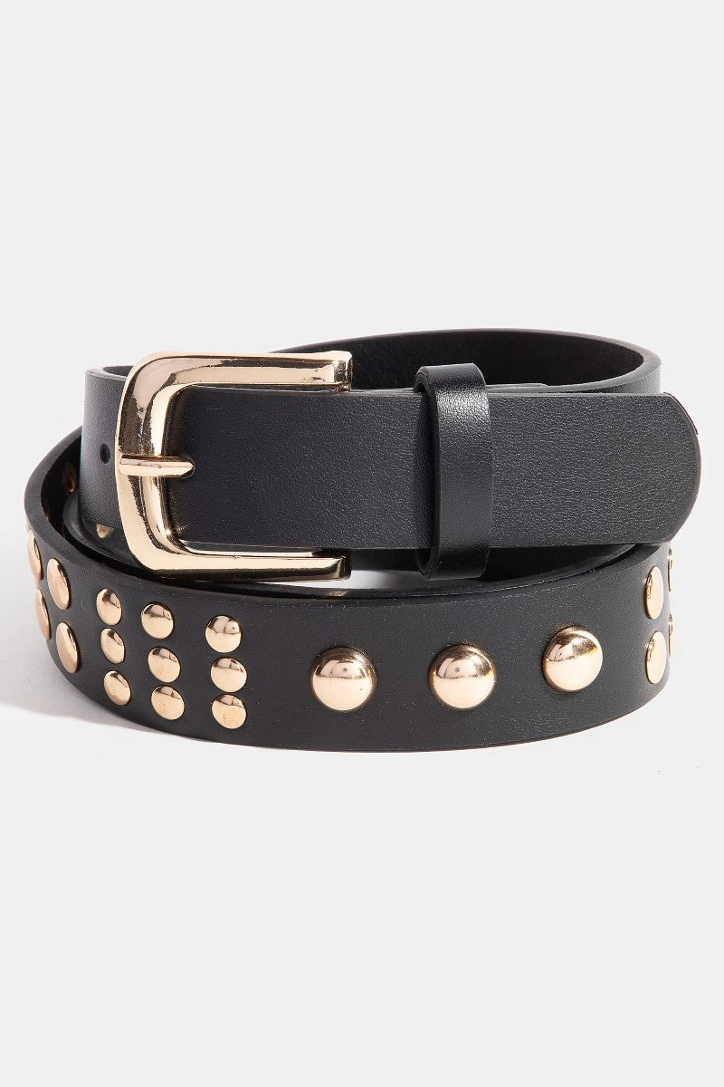 Elleanor Gold Studded Belt: 41 inches - MK Threads Boutique