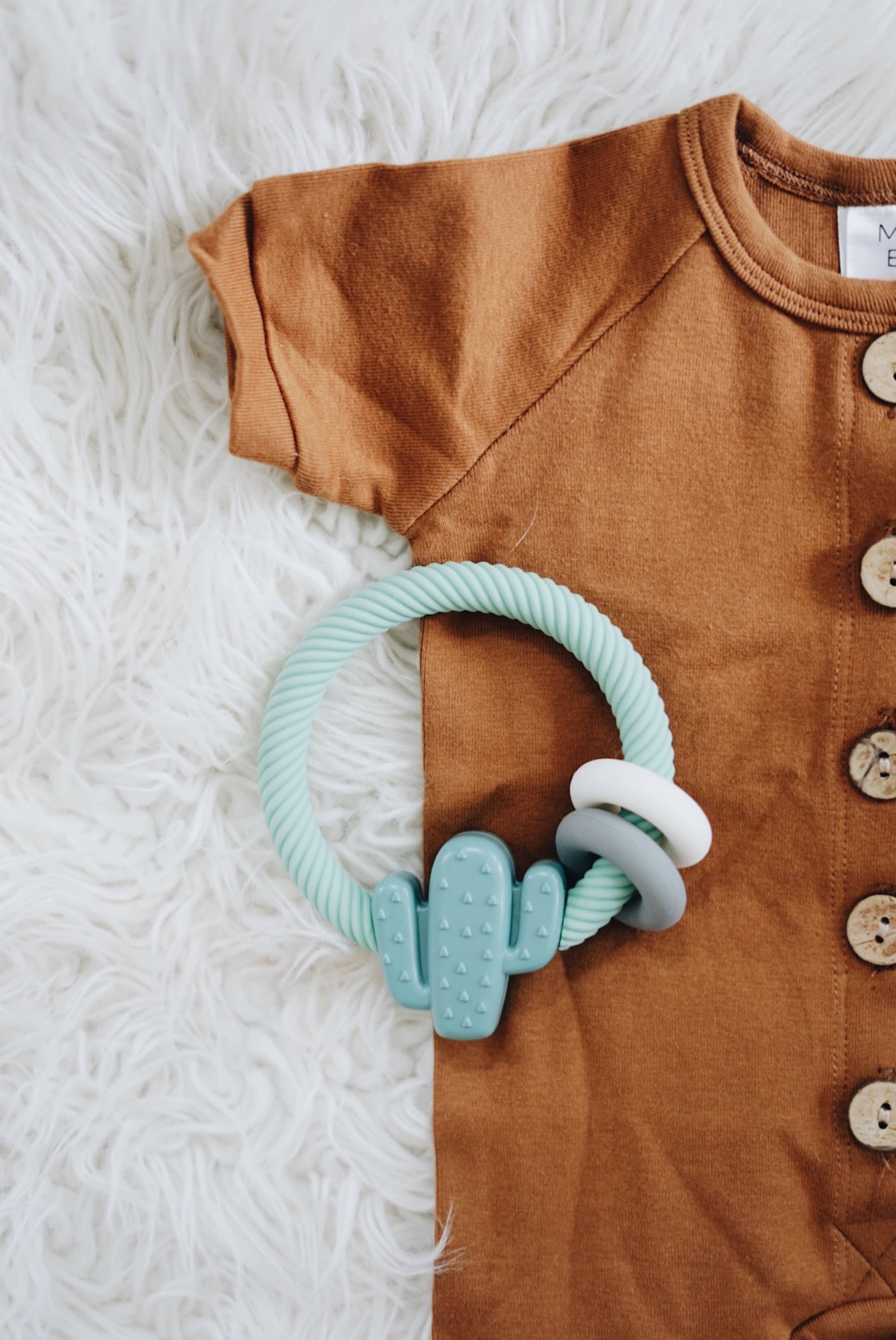 Ritzy Rattle™ Silicone Teether Rattles: Dino