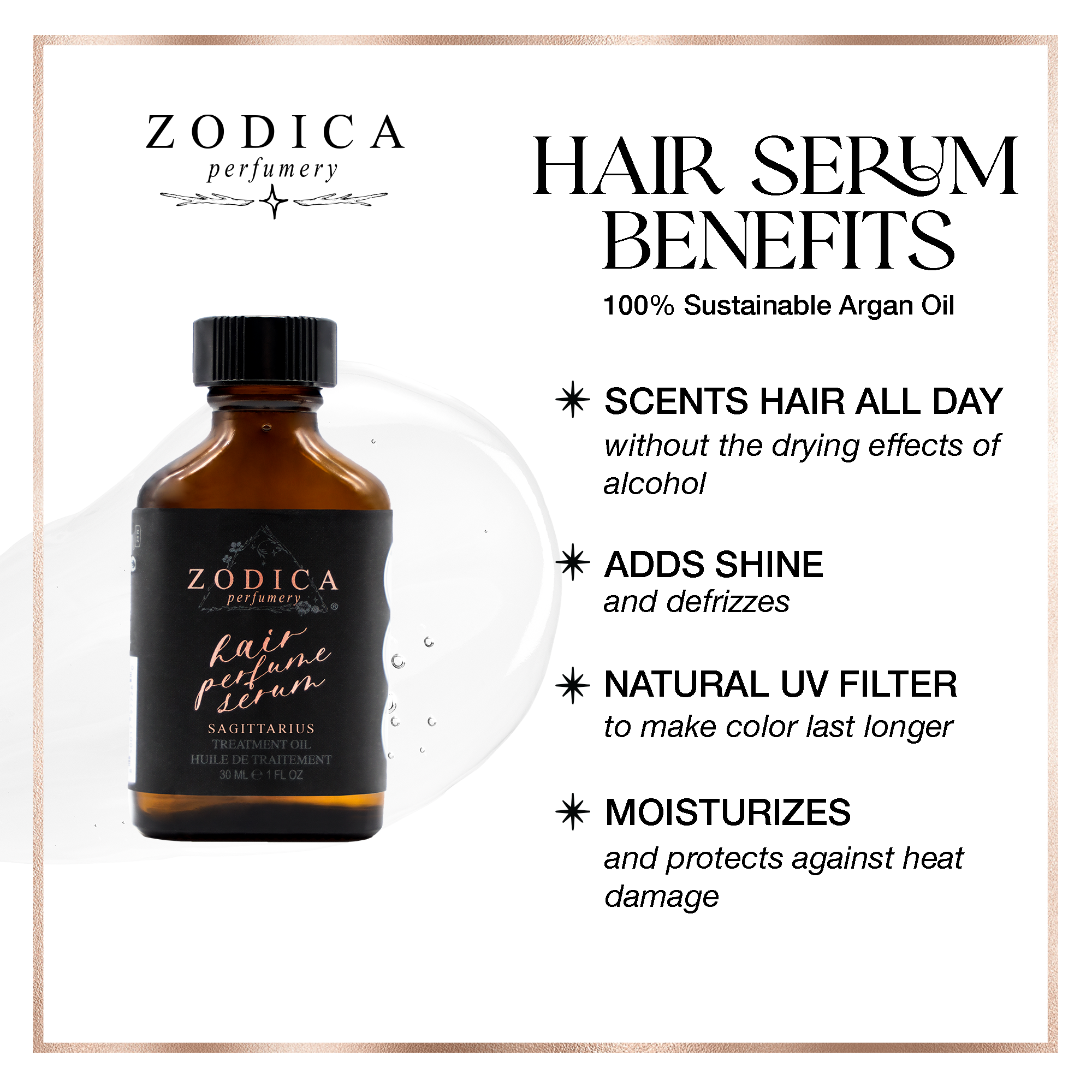 Zodiac Hair Perfume Serum 1oz: Cancer