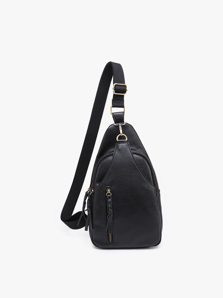 Nikki Dual Compartment Crossbody Sling Bag: Light Olive