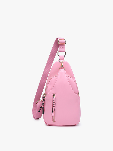 Nikki Dual Compartment Crossbody Sling Bag: Light Olive