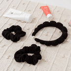 Spa Headband - Skincare Headband & Scrunchie Wristband Set: Mint