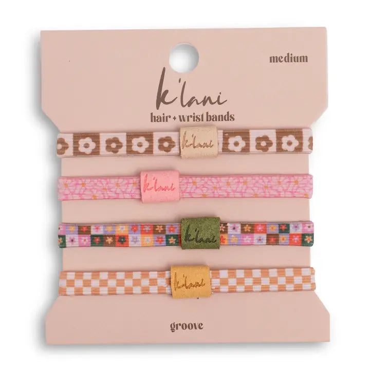 K'lani "Groove" Fun Floral Hair Tie Bracelets - MK Threads Boutique