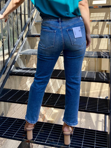 Vervet Rejoice Mid Rise Crop Slim Straight Jeans