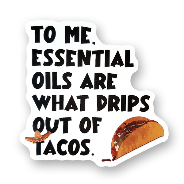 Essential Oils Taco Vinyl Sticker