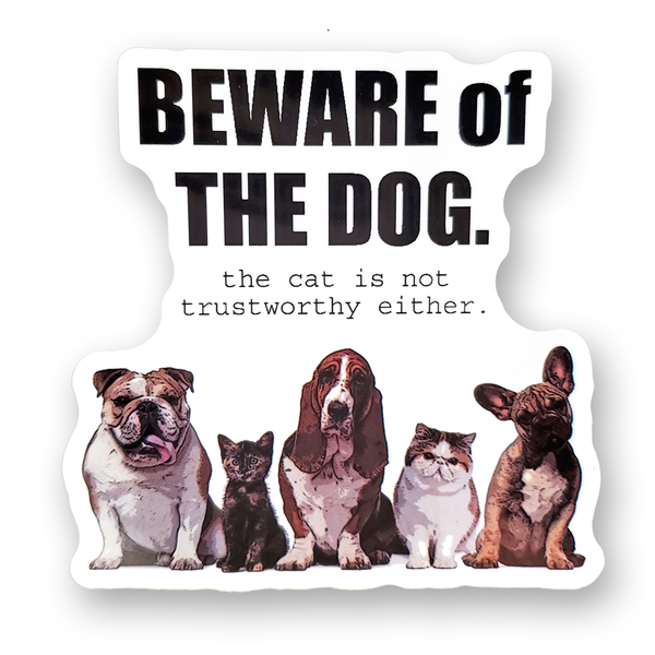 Beware Of The Dog Vinyl Sticker