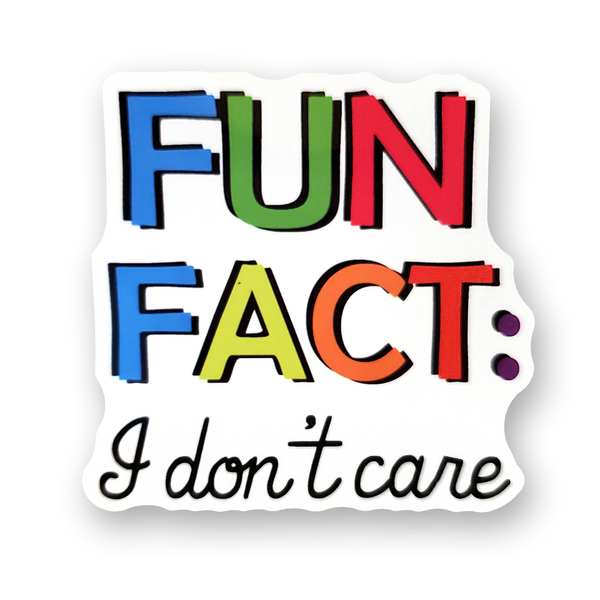 Fun Fact Vinyl Sticker