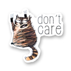 Don't Care Cat Vinyl Sticker - MK Threads Boutique