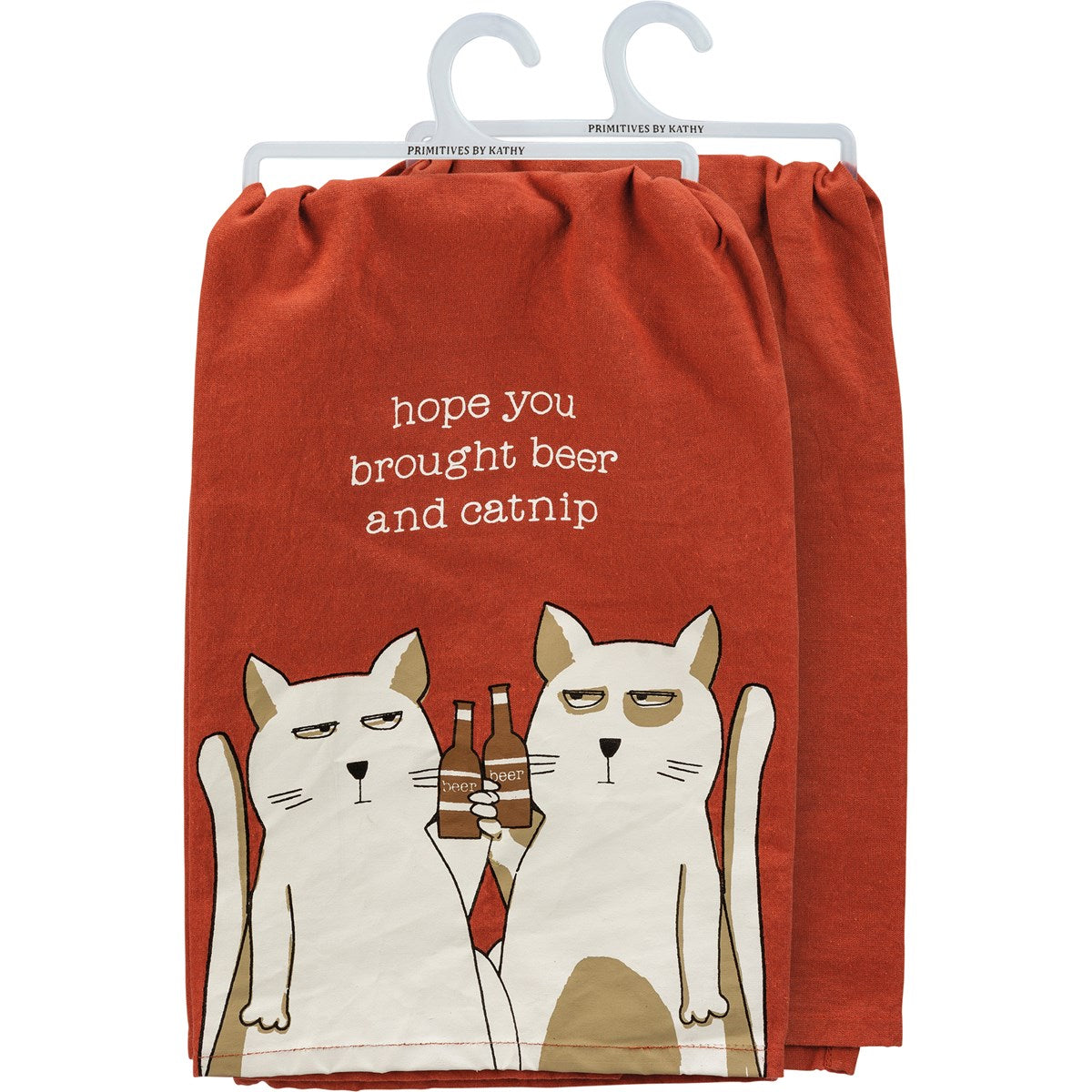 Beer and Catnip Kitchen Towel - MK Threads Boutique