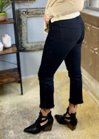 The Raven Mica Black High Rise Straight Crop Jeans - MK Threads Boutique