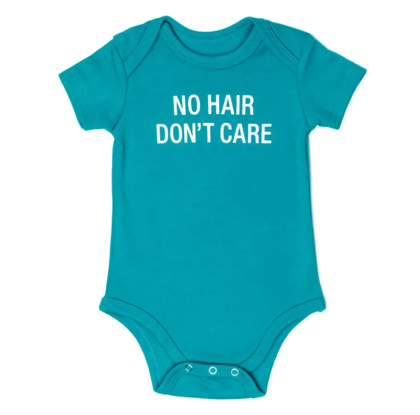 No Hair Don't Care Baby Onesie